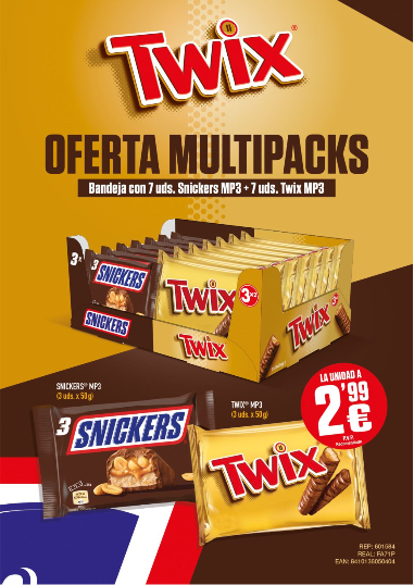 SNICKERS/TWIX 2.99