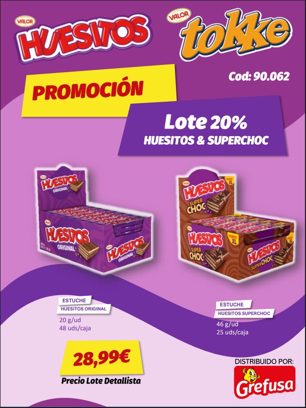 LOTE PROMOCIONAL HUES + SUPERCHOC 20%