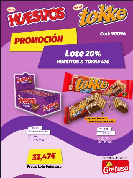 LOTE PROMOCIONAL HUES+TOKKE 20%
